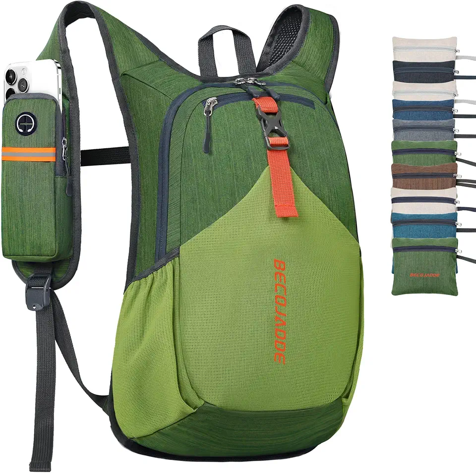 Men's Olive Green Compact Hiking Backpack