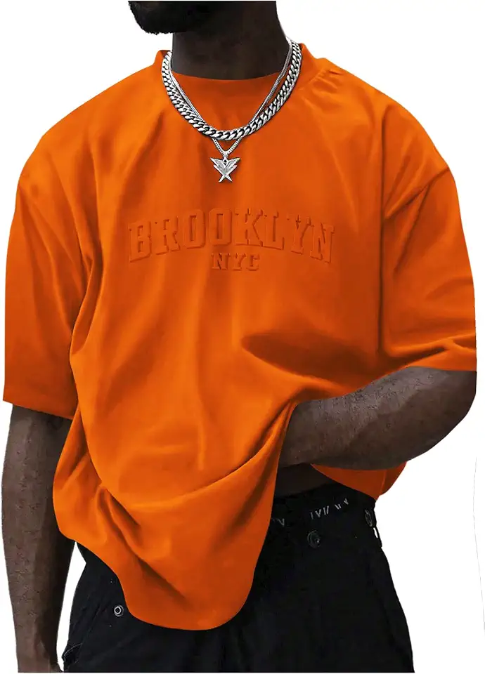 GORGLITTER Men's Oversized T Shirt Graphic Short Sleeve Tee Tops Streetwear