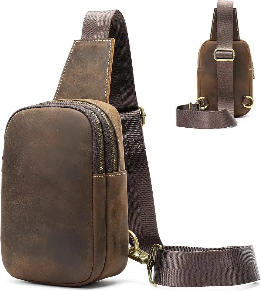 Men's Small Leather Crossbody Bag