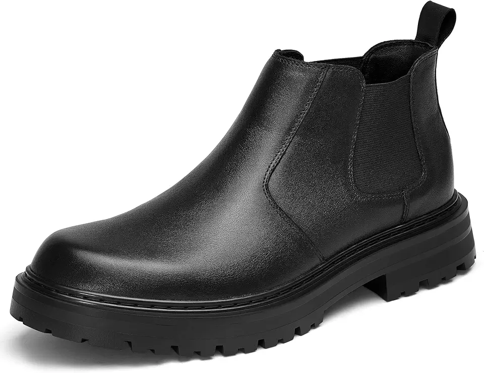 Holy dove Men's Wide Toe Box Chelsea Dress Boots Slip-On Ankle Boot
