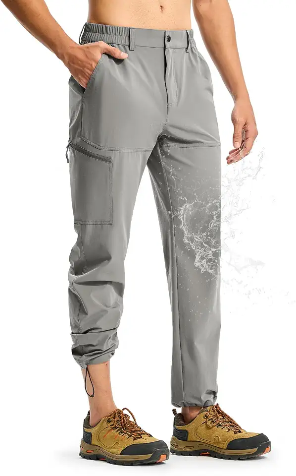 TBMPOY Mens Lightweight Hiking Pants Water Resistant Outdoor Fishing Jogger