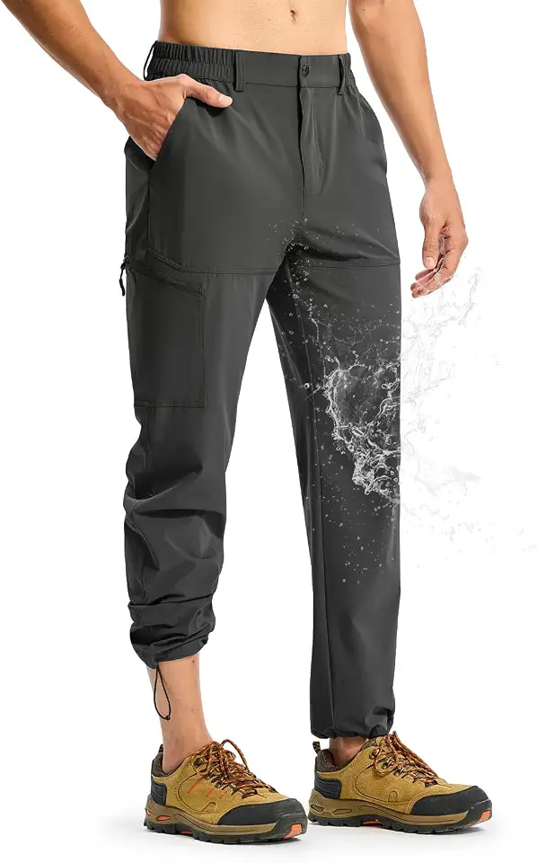 TBMPOY Mens Lightweight Hiking Pants Water Resistant Outdoor Fishing Jogger