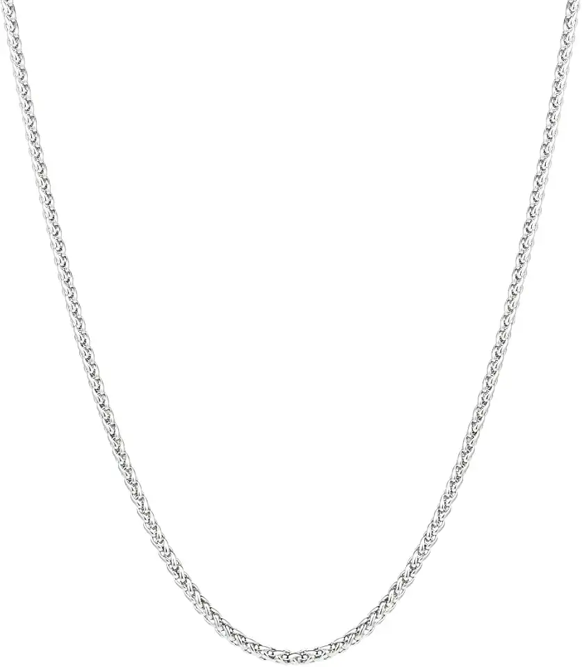 Men's Silver Ring Pendant Chain Necklace