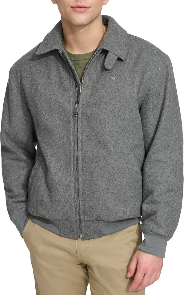 DOCKERS Men's Wool Blend Harrington Bomber
