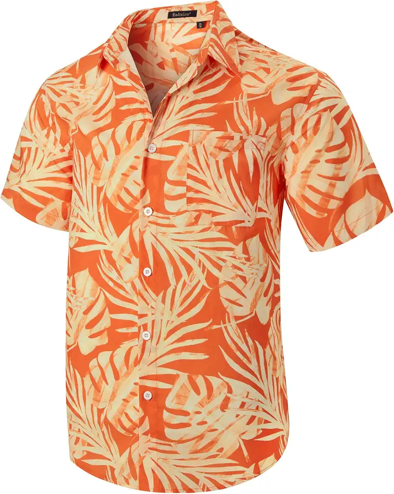 Men's Hawaiian Shirts Short Sleeve Casual Floral Button Down Tropical Shirt Summer Holiday Beach Aloha Hawaii Shirt