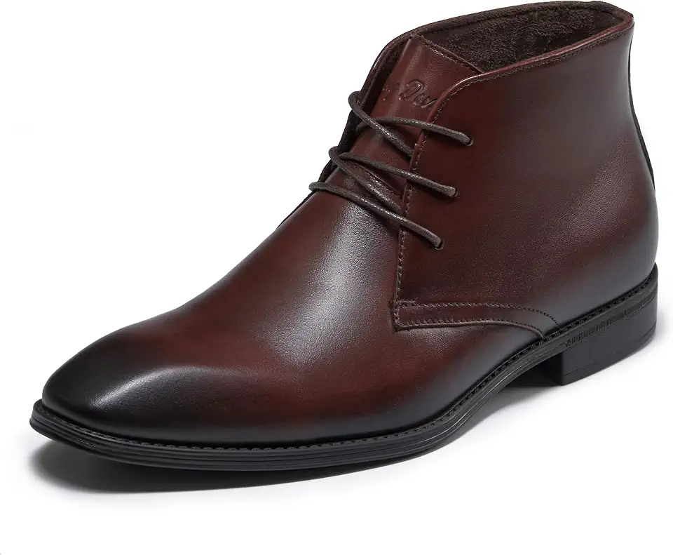 Holy dove Men's Lightweight Dress Boots Leather Ankle Oxford Boot