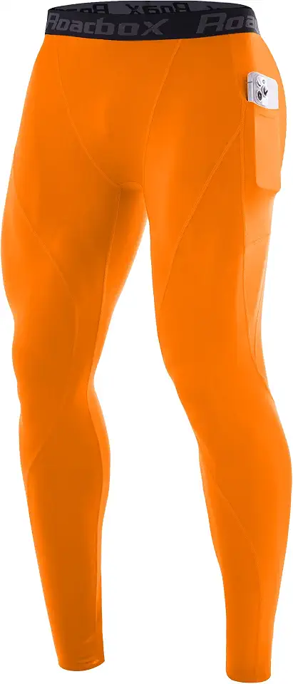 Global Recycled Standard Roadbox Men's Compression Pants Pockets Running Tights Workout Leggings