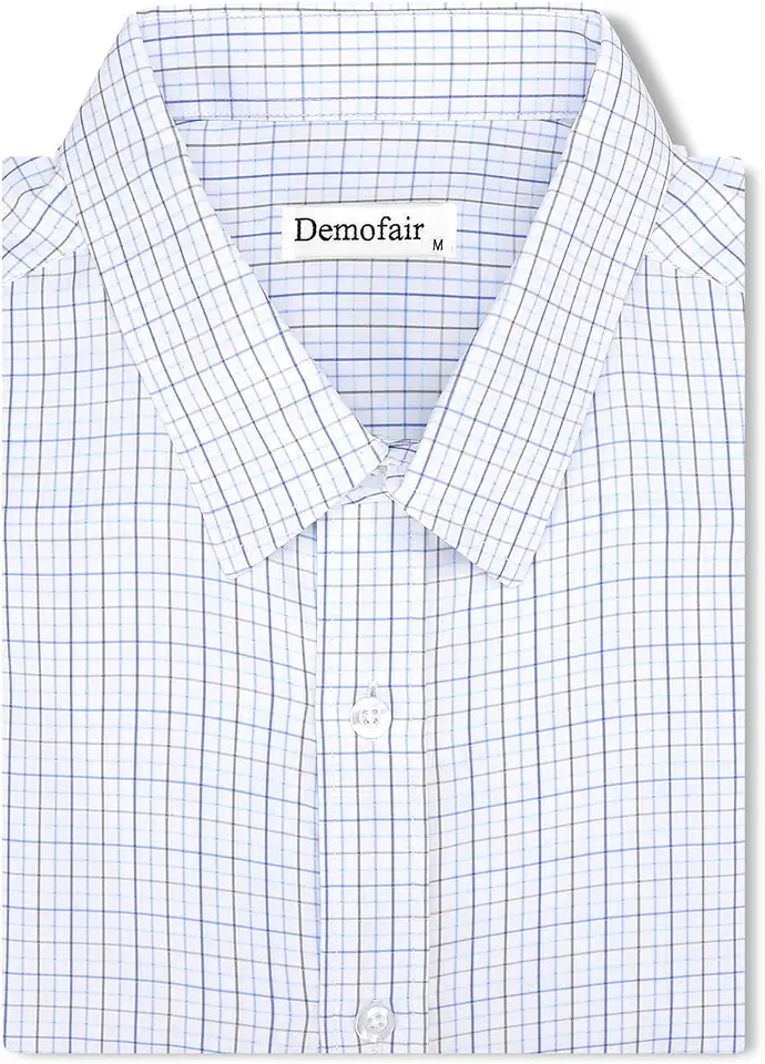 Men's Dress Shirts Solid Wrinkle-Free Long Sleeve Button Down Shirt Regular Fit Formal Shirts