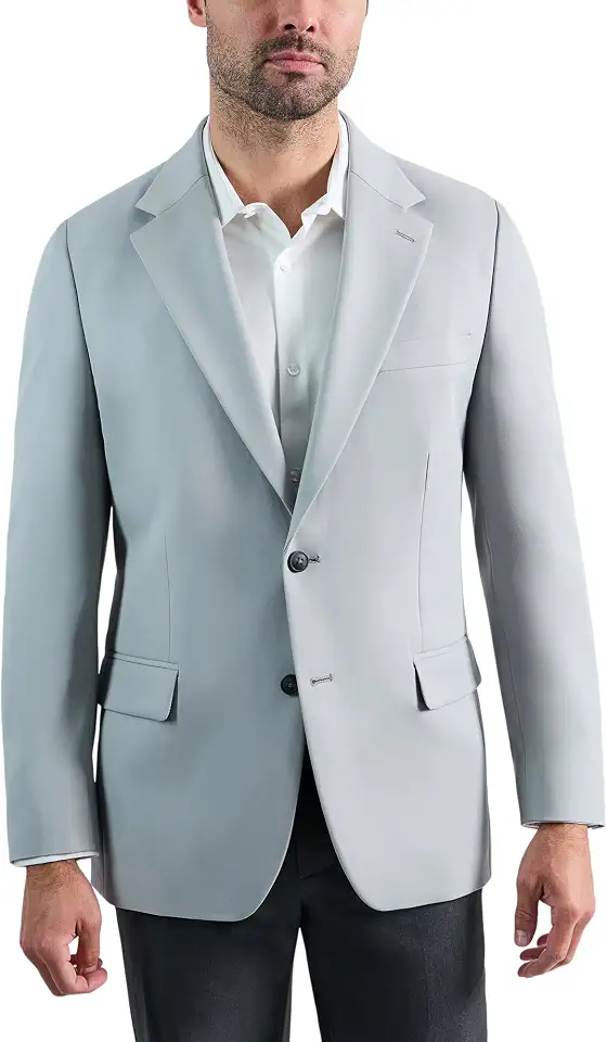 Haggar Mens The Active Series Classic Fit Gabardine Blazer (Regular and Big and Tall Sizes)