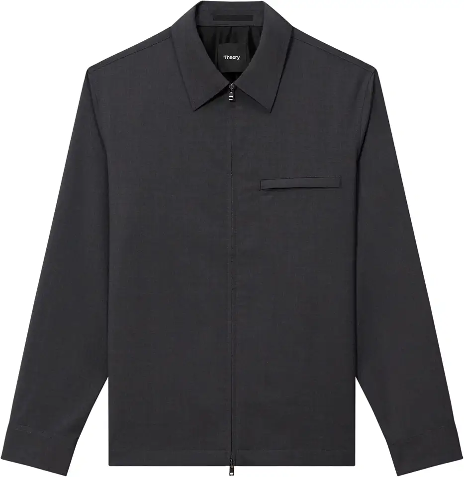 Theory Men's Overshirt Travel Jacket in Motion Wool