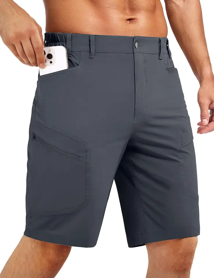 Stlight Men's Hiking Cargo Shorts 8"/10" Quick Dry Lightweight Casual Shorts for Athletic Fishing Golf with Zipper Pockets