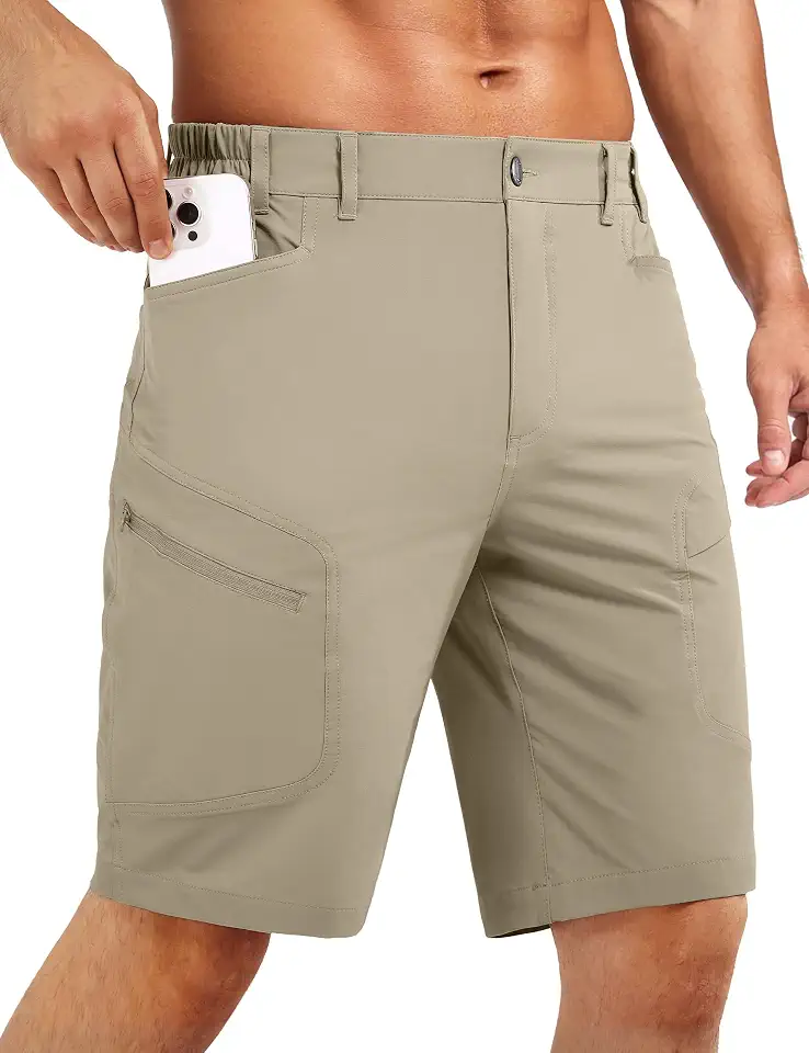 Stlight Men's Hiking Cargo Shorts 8"/10" Quick Dry Lightweight Casual Shorts for Athletic Fishing Golf with Zipper Pockets