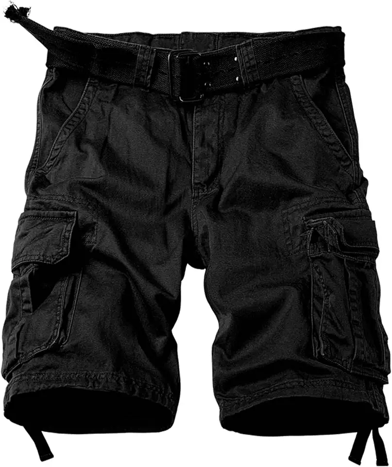 Camo Cargo Shorts for Men Cotton Casual Wild Outdoor Work Relaxed Fit Shorts with Multi-Pocket