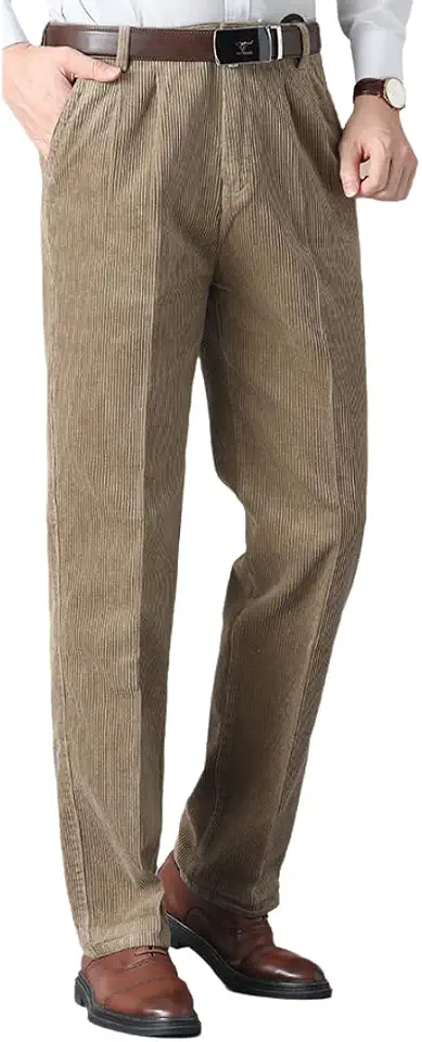 SevenBoy Men's Classic Fit Corduroy Dress Pants