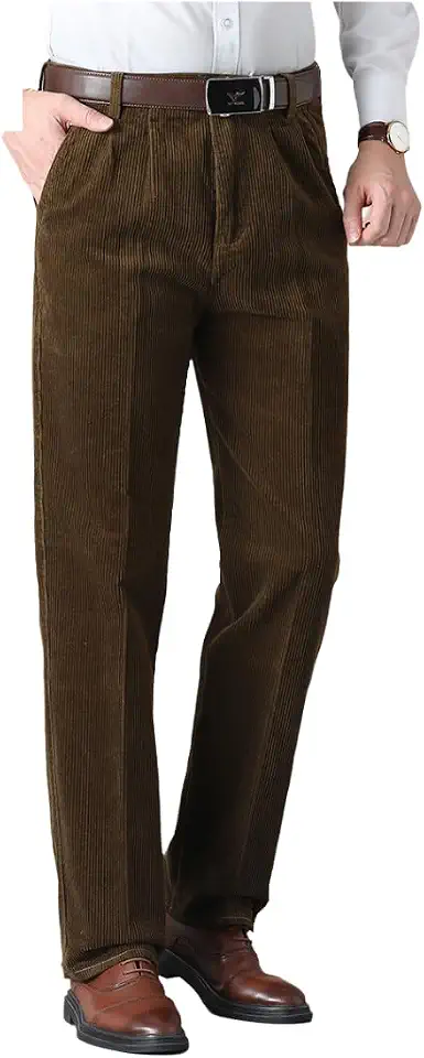 SevenBoy Men's Classic Fit Corduroy Dress Pants