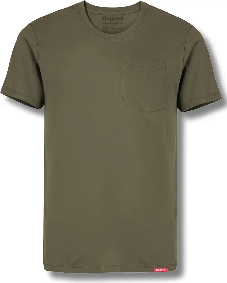 Kingsted Pocket T-Shirts for Men - Super Soft & Comfy 100% Cotton Shirts