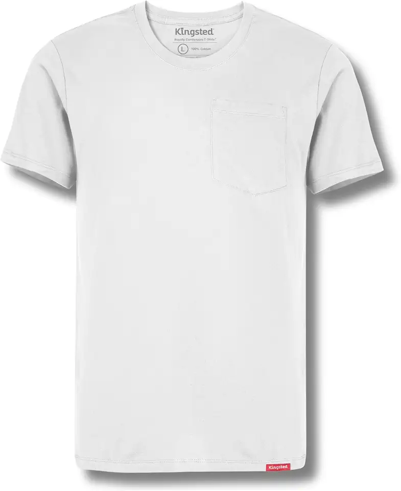 Kingsted Pocket T-Shirts for Men - Super Soft & Comfy 100% Cotton Shirts