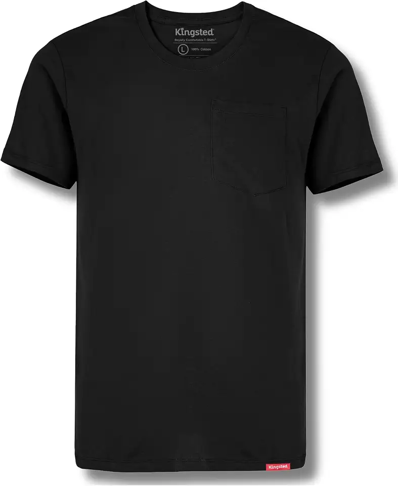 Kingsted Pocket T-Shirts for Men - Super Soft & Comfy 100% Cotton Shirts