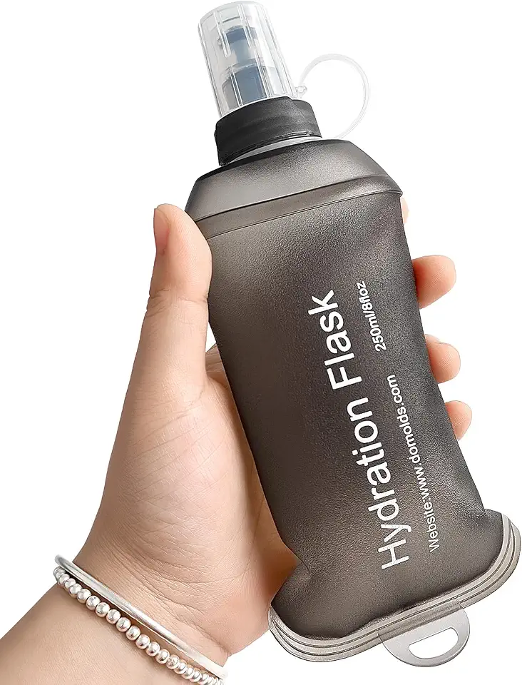 GUYI GYGYL Soft Flask, Collapsible Water Bottle for Sports, 250ml Grey