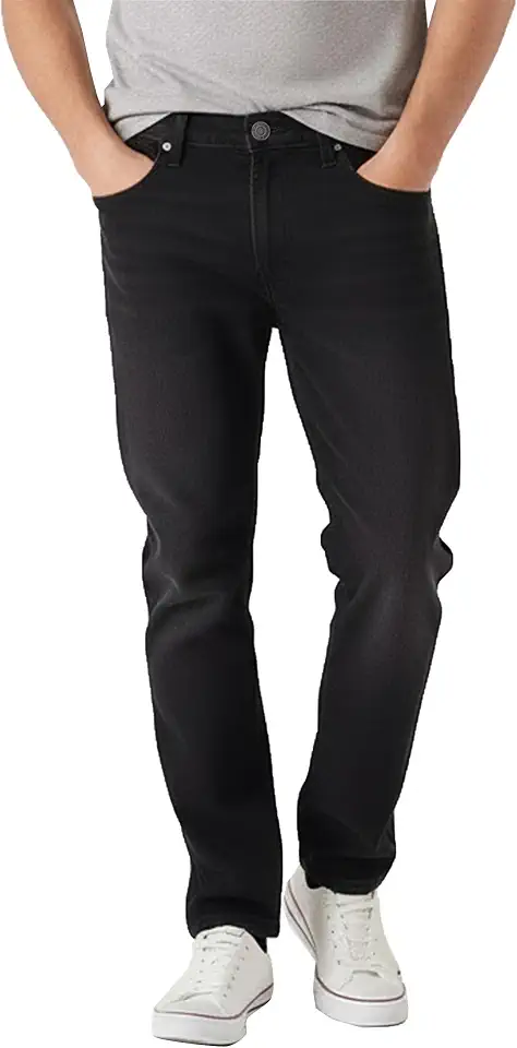 Men's Black Straight Leg Jeans