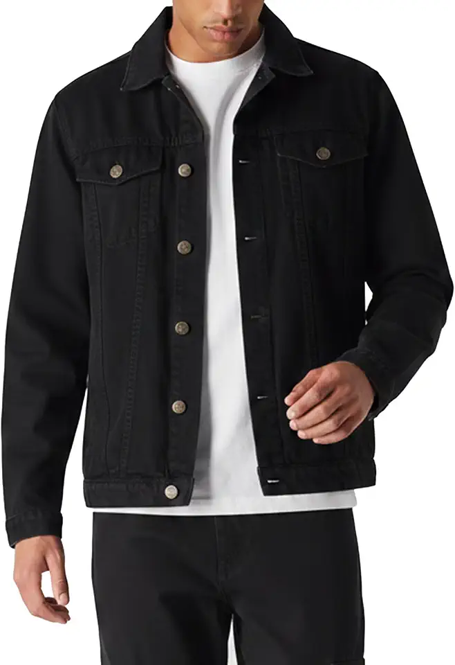 Men's Dark Wash Denim Trucker Jacket