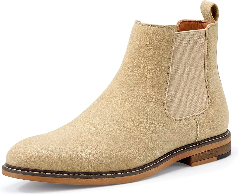 Temeshu Men's Chelsea Boots Casual Dress Boots Ankle Slip On Boots for Men MS25