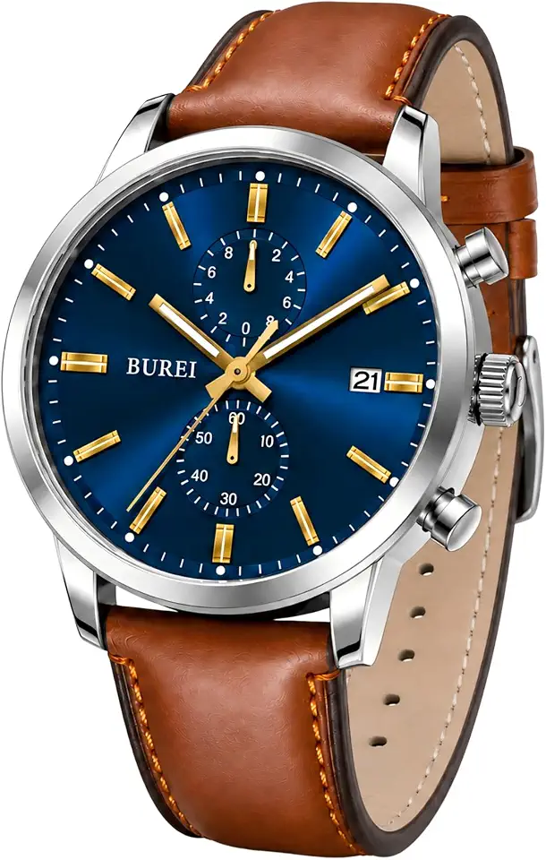 Men's Dark Brown Leather Field Watch