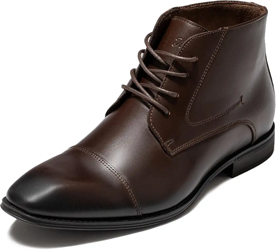 Holy dove Mens Dress Boots, Premium Leather Oxford Chukka,Non-Slip Waterproof Business Boots for Men