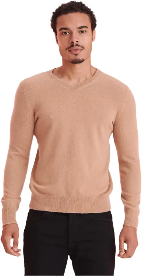 NAADAM Men's Original 100% Pure Cashmere V-Neck Pullover Sweater