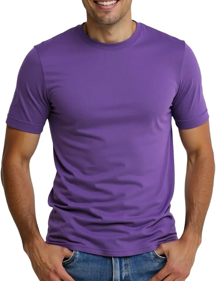Huata Men's T-Shirt Short Sleeve Crewneck Cotton Tees