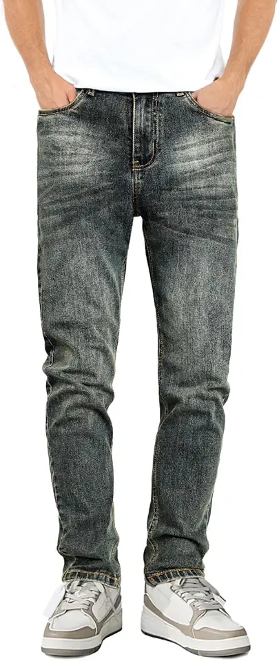 Heyfanee Mens Slim Fit Jeans Stretch Denim Pants for Men