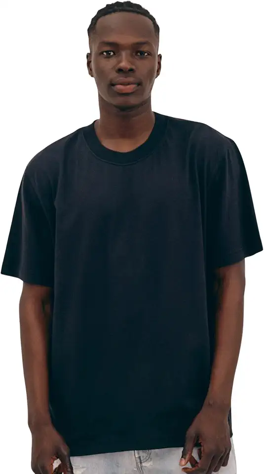 Global Organic Textile Standard Organic Basics Men's True Boxy Fit Cotton Crew Neck Short Sleeve Tee