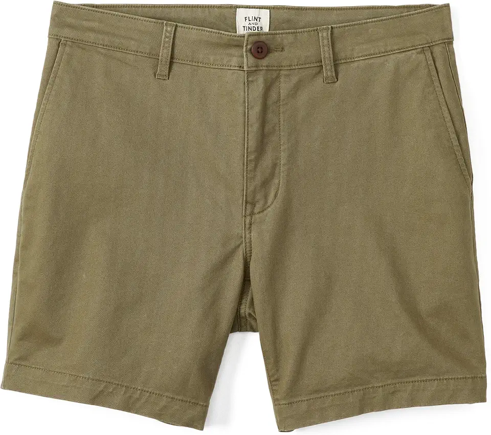 Huckberry Flint and Tinder Men's 365 Chino Short, Stretch Comfort Men's Shorts
