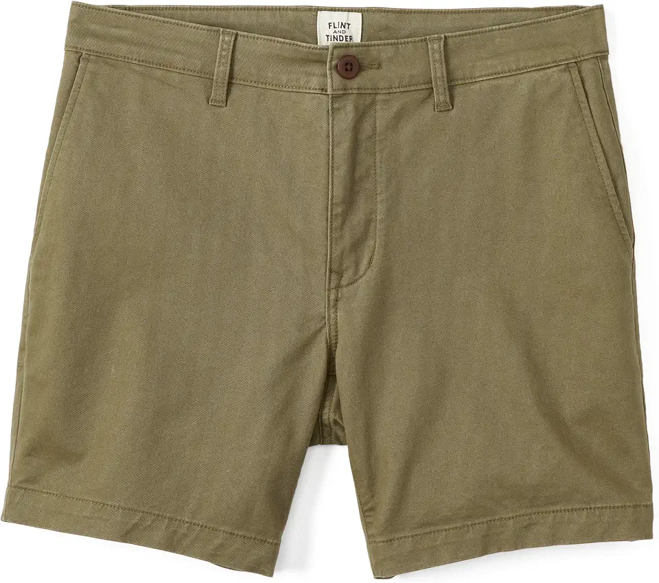 Huckberry Flint and Tinder Men's 365 Chino Short, Stretch Comfort Men's Shorts