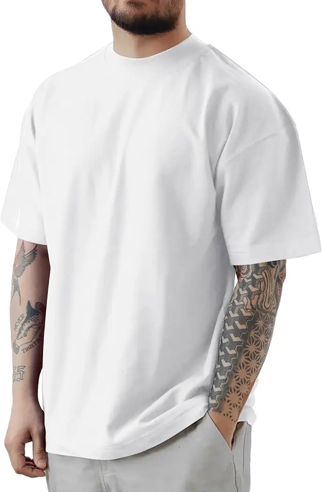 Men's Casual Oversized Tshirts Workout Short Sleeve T-Shirt Dry Fit Lightweight Crewneck Tee Tops