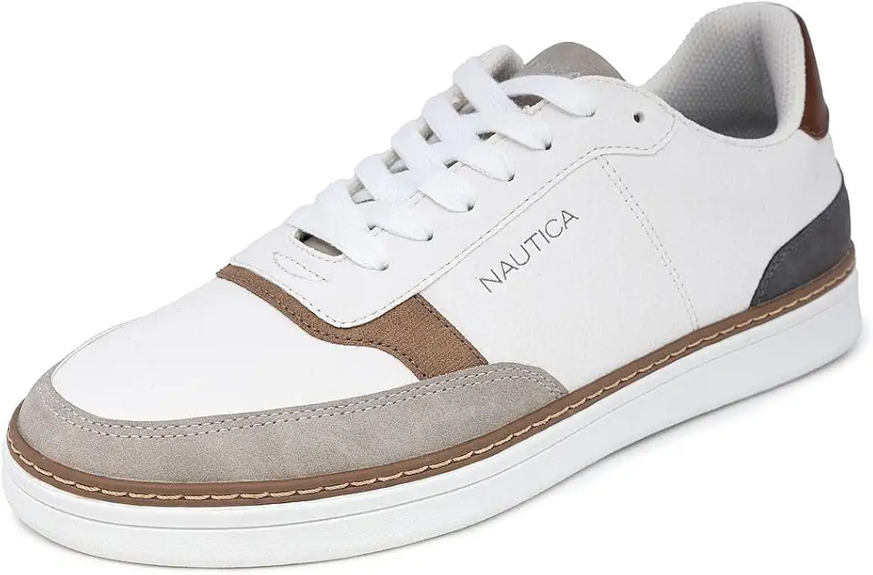 Nautica Men's Classic Lace-Up Low Top Fashion Sneaker Loafer - Stylish and Comfortable Casual Shoe