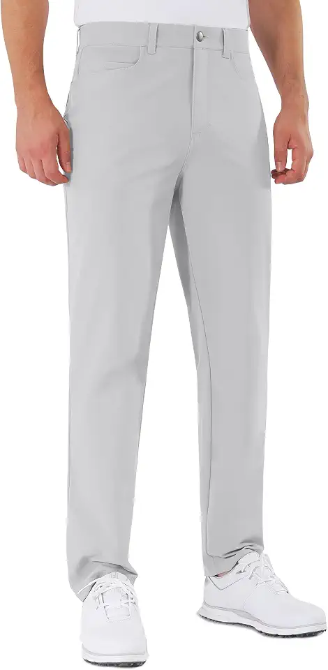 Mens Golf Pants Stretch 5 Pocket Classic Fit 30"/32"/34" Quick Dry Water-Resistant Dress Casual Work Trousers