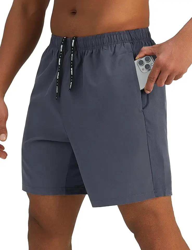 Men's Charcoal Grey Athletic Court Shorts