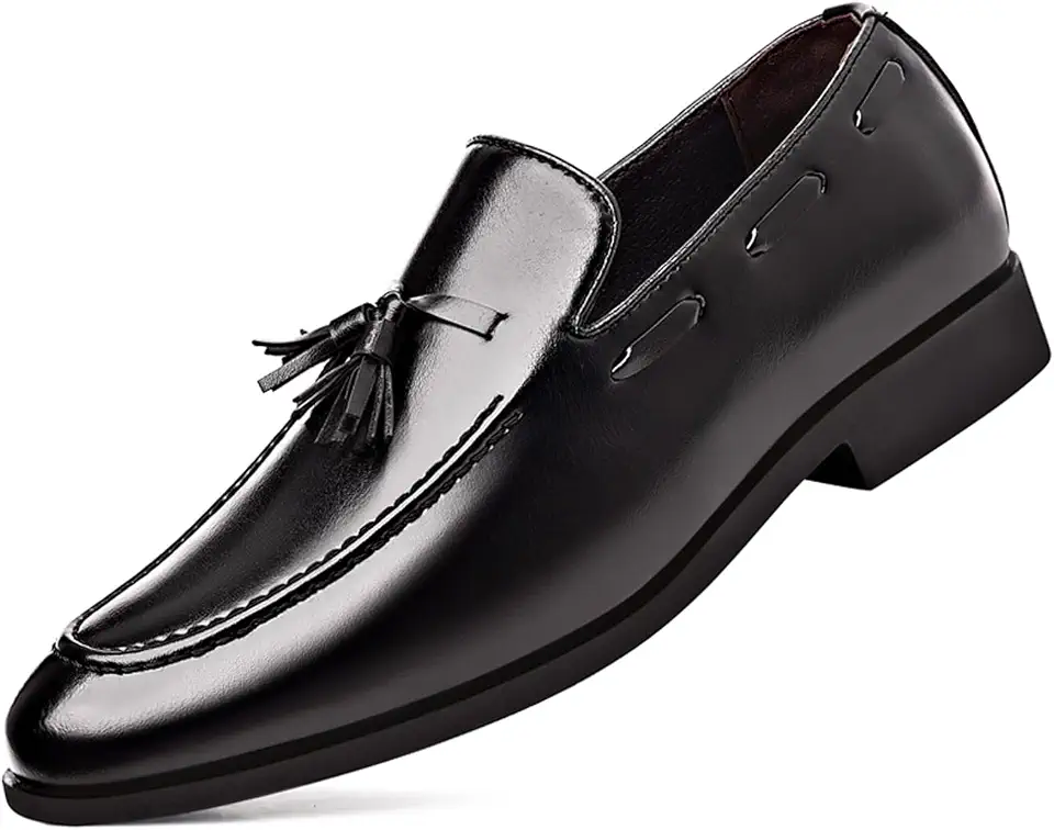 Men's Woven Leather Tassel Loafers