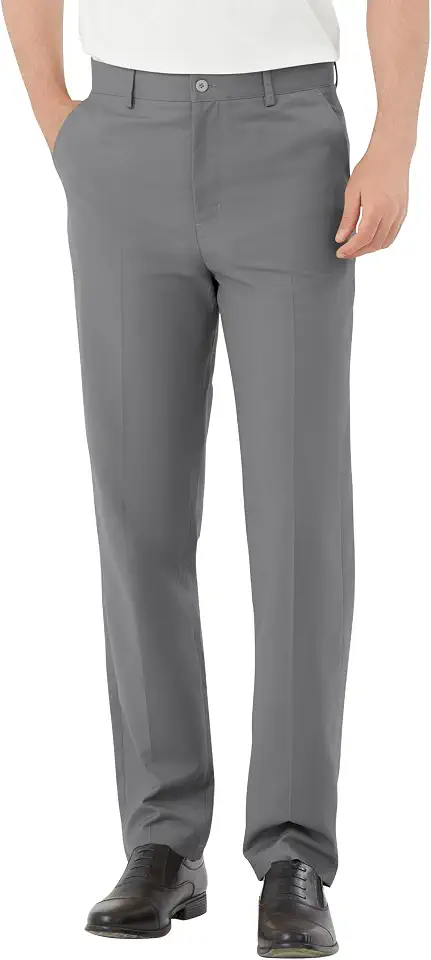 OEKO-TEX STANDARD 100 Men's Classic Fit Flex Flat Front Dress Pants Formal Pants Business Office