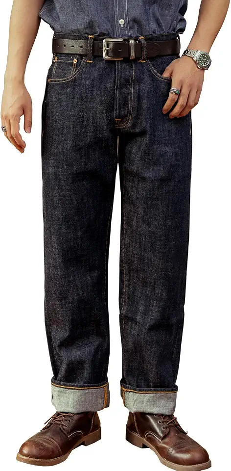 Vintage Red Tornado Men's Jeans Relaxed Fit Straight Leg 14oz Selvedge Jean