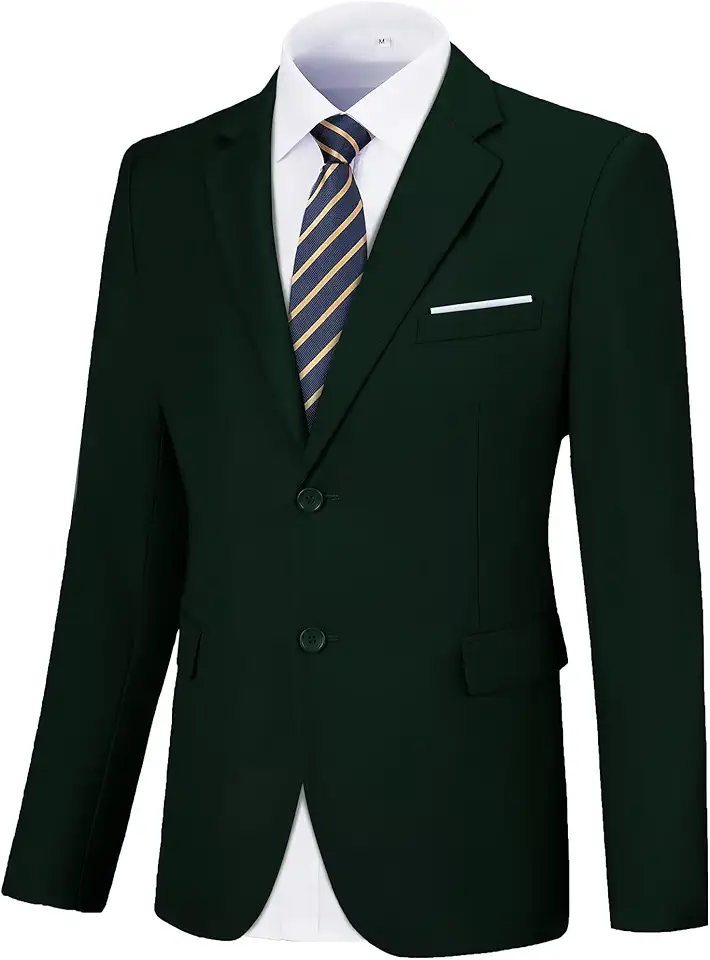 Men Blazer Sports Coat 2 Button Slim Fit Formal Suit Jacket Blazer for Men Business Wedding Prom Party