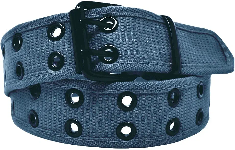 Glory Max Unisex Casual Canvas Belt Double Hole Grommet Adjustable Web Waist Belts