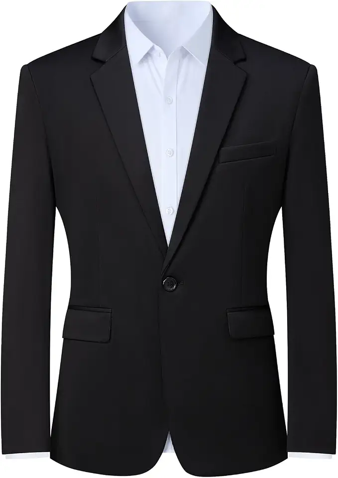 Men's Slim Fit Black Suit Jacket