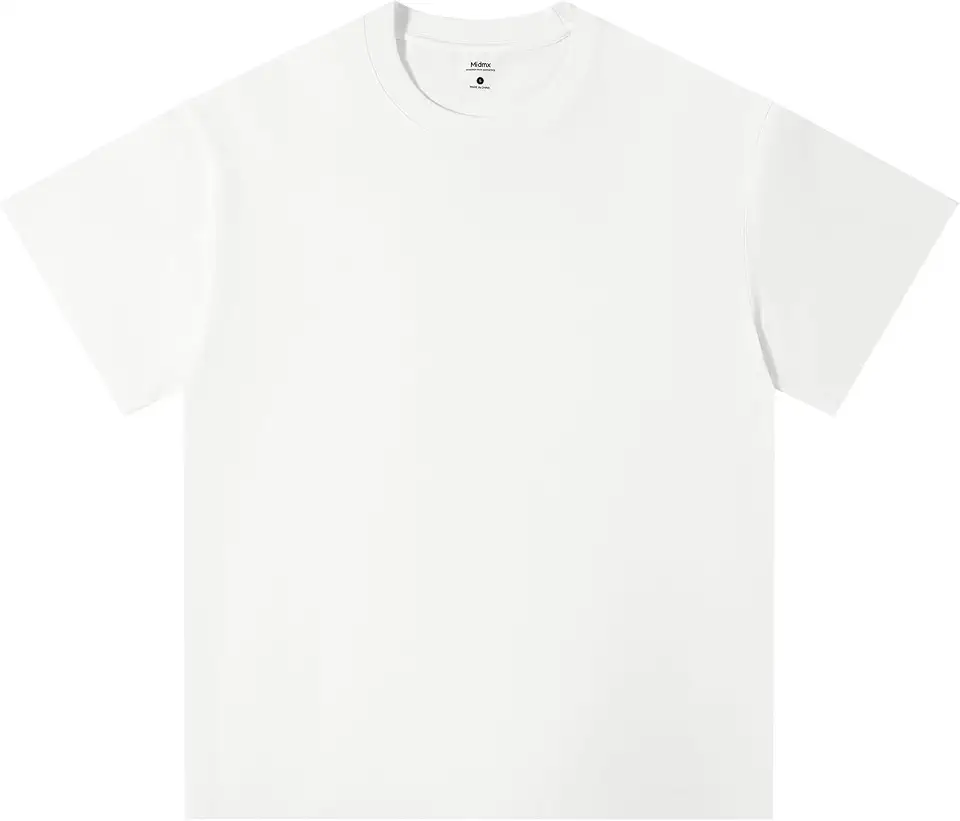 Men's Heavyweight White Crewneck T Shirt