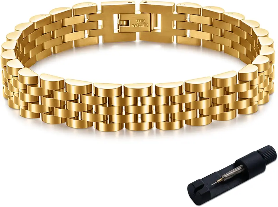 MYNENEY 10mm mens stainless steel bracelet Watch link chain