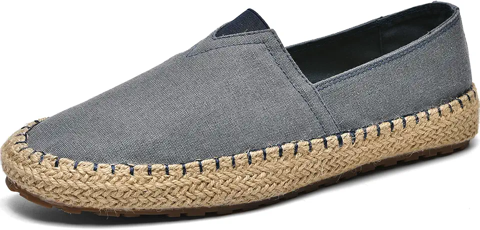 CASMAG Men's Fashion Casual Canvas Espadrille Slip-on Shoes Loafers