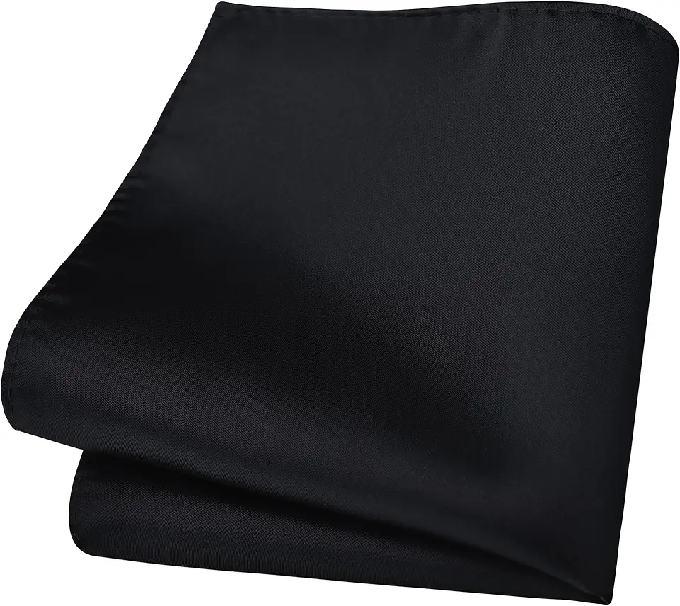 Men's Black Silk Pocket Square