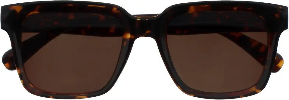 OPULIZE ERA Sunglasses for Women & Men- Brown Tinted Lens- Anti-Glare- Polarised Lenses With UV400 Protection- Oversized Rectangular Frame- Spring Hinges- Brown Tortoiseshell(Pack 1 of with 1 Pouch)