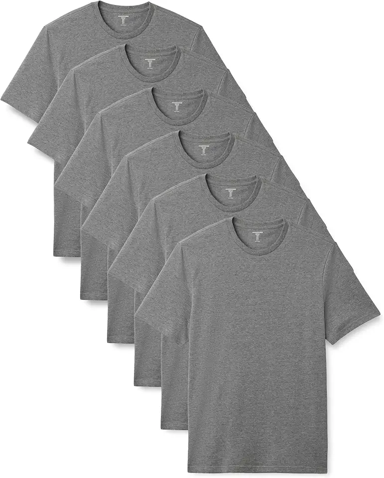 Amazon Essentials Men's Regular-Fit Short-Sleeve T-Shirt, Pack of 6